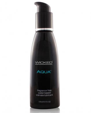 Wicked sensual care collection fragrance free 4 oz lubricant - aqua - waterbased - Click Image to Close