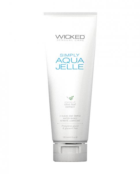 Wicked Simply Aqua Jelle Lubricant 4oz - Click Image to Close