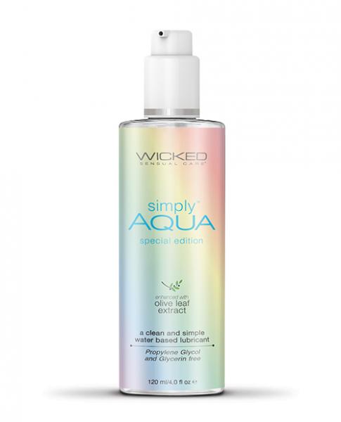 Wicked Sensual Care Aqua Special Edition Water Based Lubricant - 4 Oz - Click Image to Close