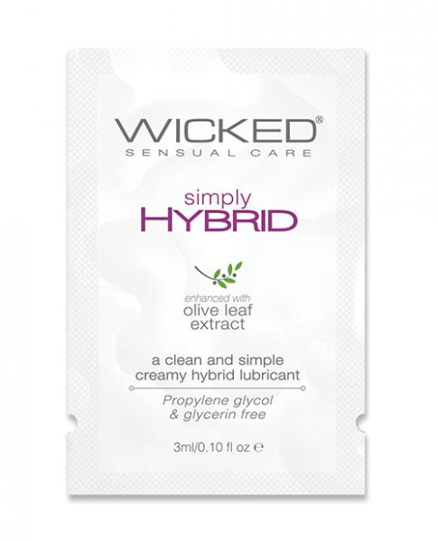 Wicked Sensual Care Simply Hybrid Lubricant - .1 Oz. - Click Image to Close