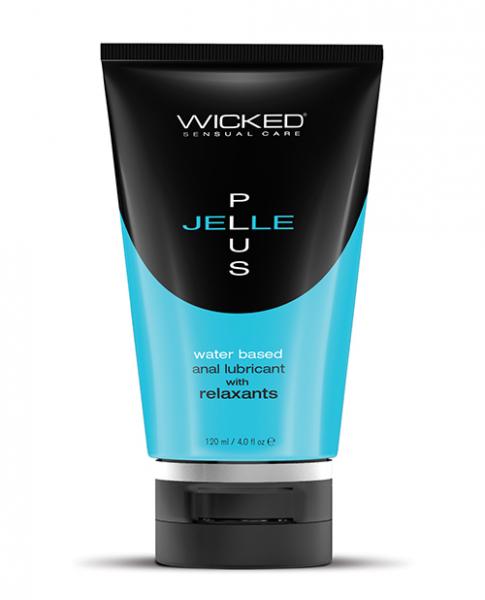 Wicked Sensual Care Jelle Plus Water Based Anal Lubricant With Relaxants - 4 Oz - Click Image to Close