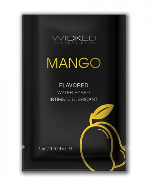 Wicked Sensual Care Water Based Lubricant - .1 Oz Mango - Click Image to Close