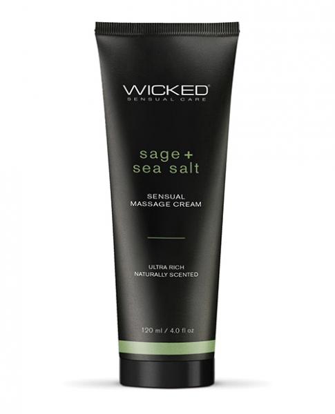 Wicked Sensual Care Sage & Sea Salt Massage Cream - 4 Oz