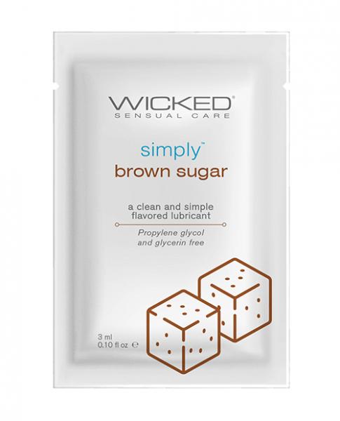 Wicked Sensual Care Simply Water Based Lubricant - .1 Oz Brown Sugar - Click Image to Close