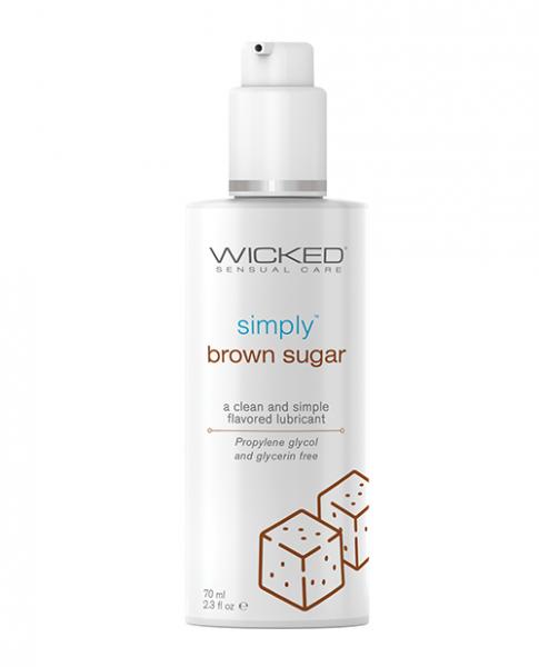 Wicked Sensual Care Simply Water Based Lubricant - 2.3 Oz Brown Sugar - Click Image to Close