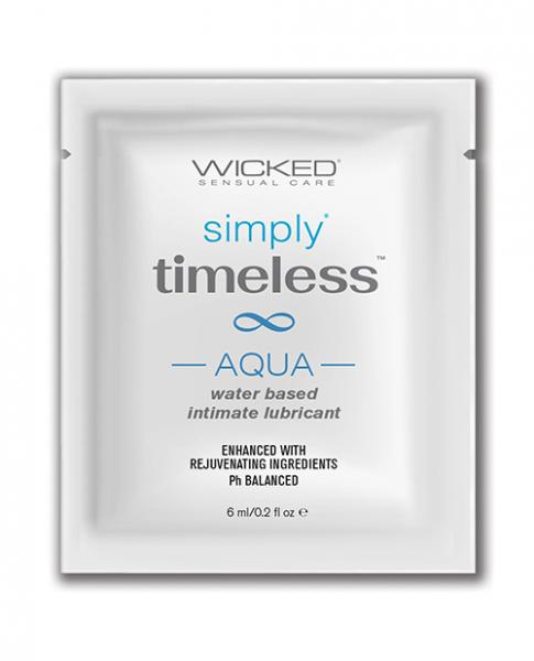 Wicked Sensual Care Simply Timeless Aqua Water Based Lubricant - .2 Oz