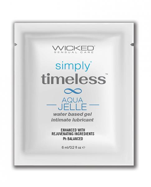 Wicked Sensual Care Simply Timeless Jelle Water Based Lubricant - .2 Oz - Click Image to Close