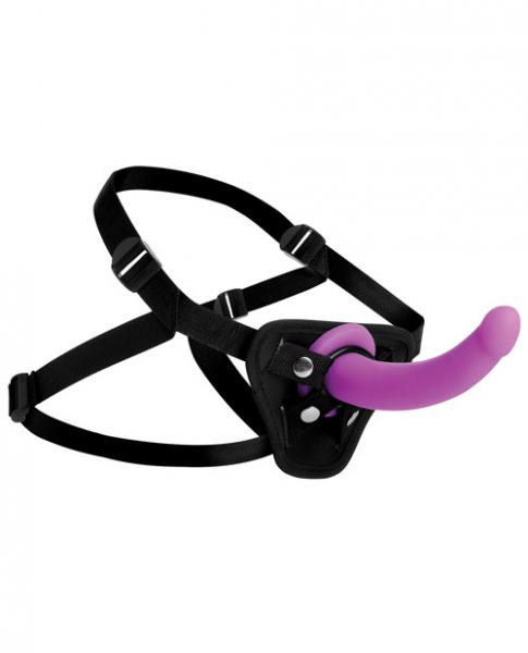 Strap U Navigator Silicone G-Spot Dildo With Harness - Click Image to Close