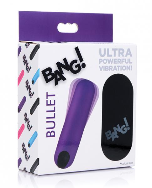 Bang! Vibrating Bullet W/ Remote Control - Purple