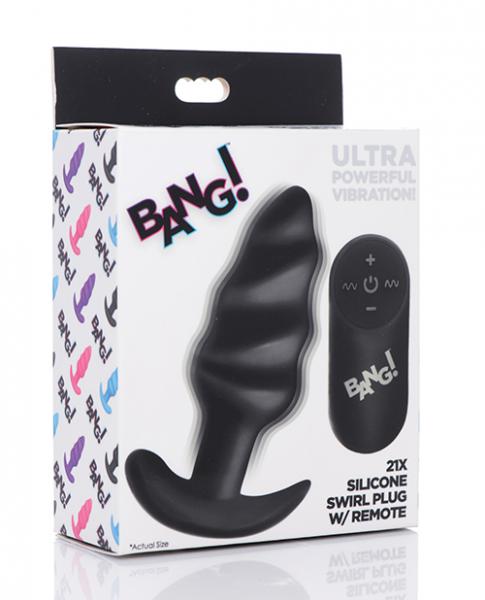 Bang! Vibrating Butt Plug W/remote Control - Black