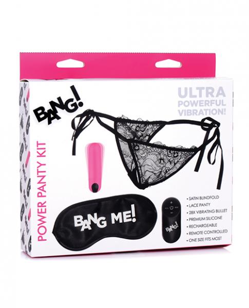 Bang! Power Panty & Blindfold Kit - Pink - Click Image to Close