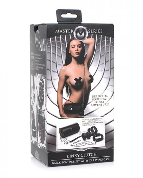 Master Series Kinky Clutch Black Bondage Set W/carrying Case