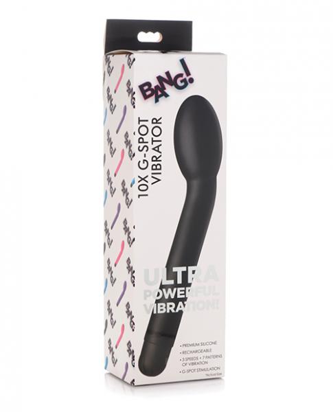 Bang! 10x G Spot Vibrator - Black - Click Image to Close