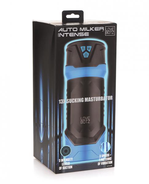 Lovebotz Auto Milker Intense 13x Sucking Masturbator - Black - Click Image to Close