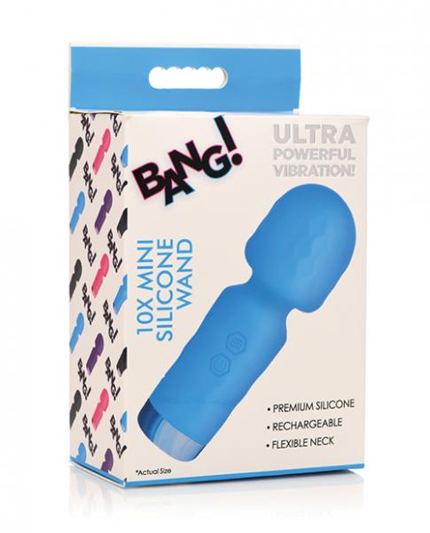 Bang! Mini Silicone Wand - Blue - Click Image to Close