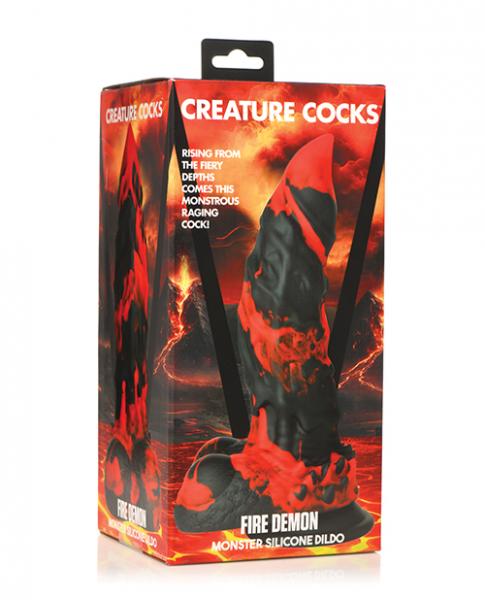 Creature Cocks Fire Demon Monster Silicone Dildo - Click Image to Close