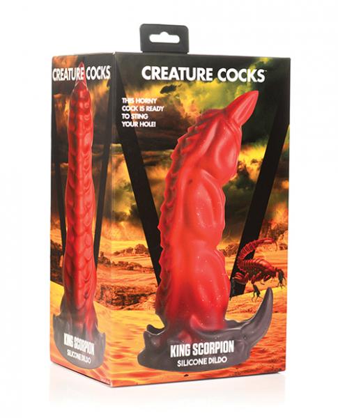 Creature Cocks King Scorpion Silicone Dildo - Red