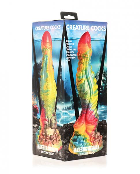 Creature Cocks Majestic Merman Silicone Dildo - Multi Color