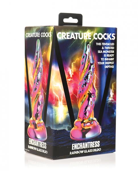 Creature Cocks Enchantress Rainbow Glass Dildo - Click Image to Close