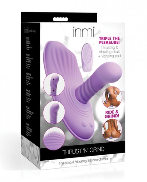 Inmi Thrust N' Grind Thrusting & Vibrating Silicone Grinder - Purple