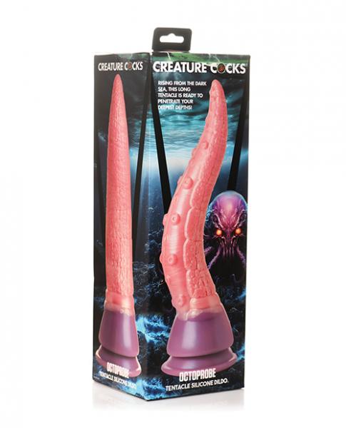 Creature Cocks Octoprobe Tentacle Silicone Dildo - Pink/purple - Click Image to Close