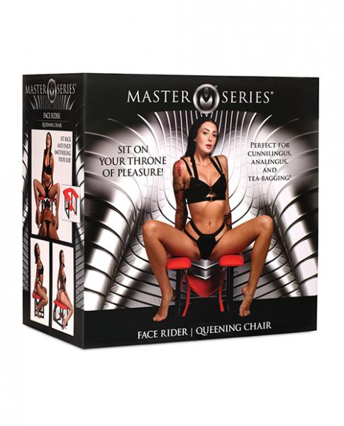 Master Series Face Rider Queening Chair - Black/red - Click Image to Close