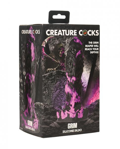 Creature Cocks Grim Silicone Dildo - Black/purple - Click Image to Close