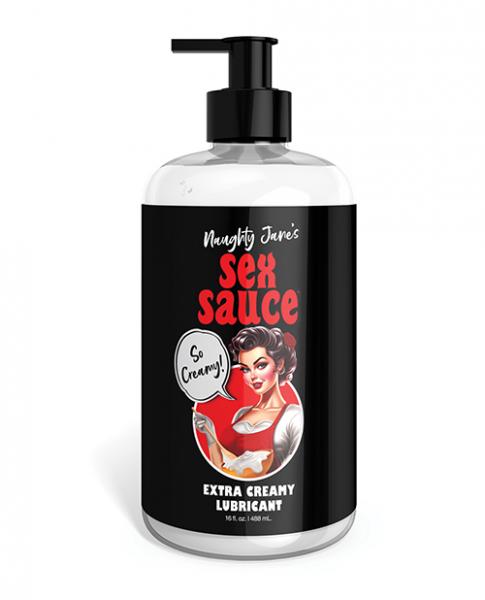 Naughty Jane's Sex Sauce Extra Creamy Lubricant - 16 Oz - Click Image to Close