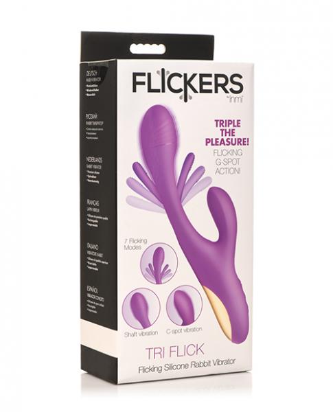 Inmi Tri-flick Flicking Rabbit Vibrator - Purple