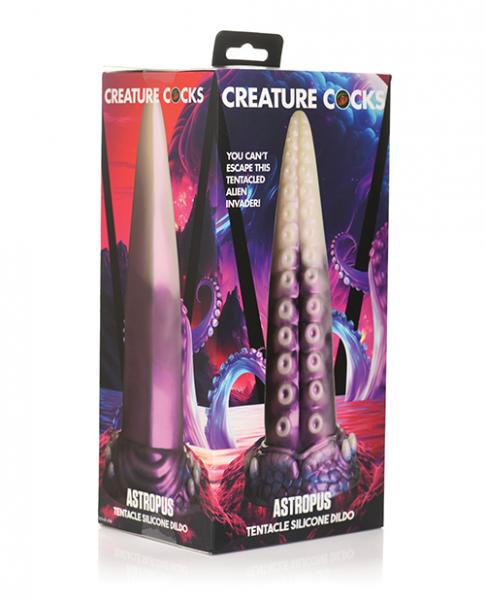 Creature Cocks Astropus Tentacle Silicone Dildo - Purple/white