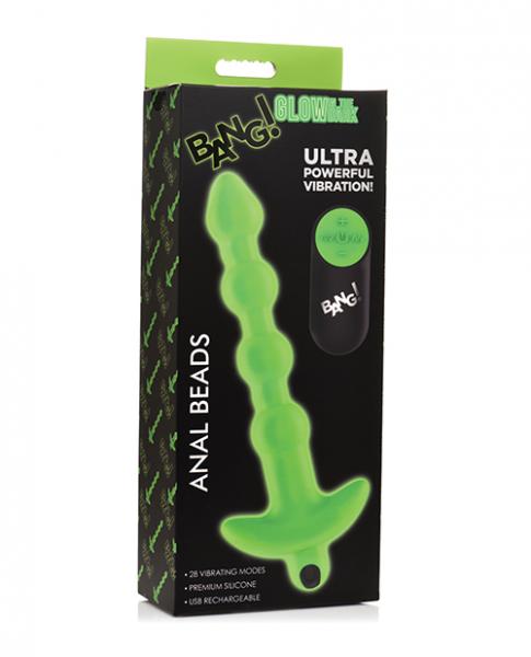 Bang! Glow In The Dark 28x Remote Controlled Anal Beads