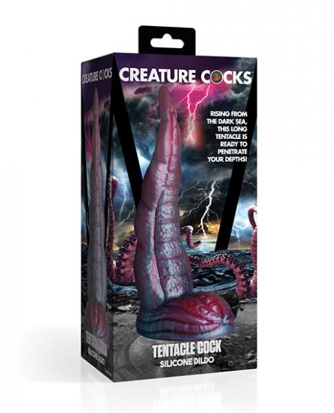 Creature Cocks Tentacle Cock Silicone Dildo - Red/blue