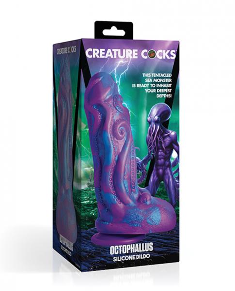 Creature Cocks Octophallus Silicone Dildo - Purple/blue - Click Image to Close