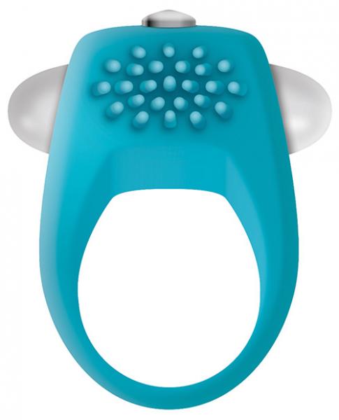 The Teal Tickler Vibrating Cock Ring - Click Image to Close