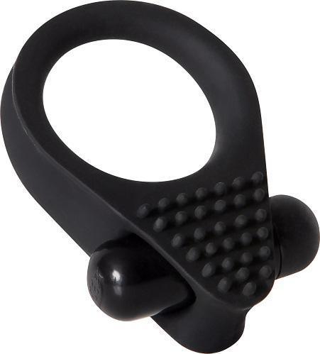 The Black Knight Black Vibrating Cock Ring