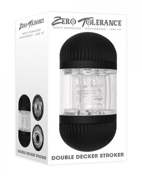 Zero Tolerance Double Decker Stroker - Black/clear - Click Image to Close