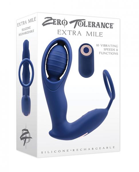 Zero Tolerance Extra Mile C Ring Vibrator - Blue - Click Image to Close