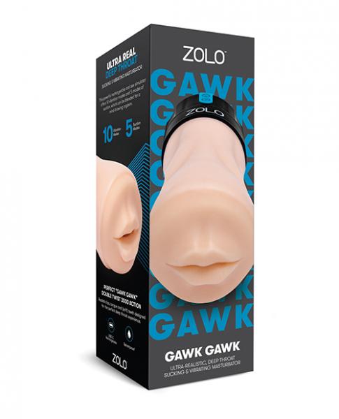 Zolo Gawk Gawk Deep Throat Vibrating Masturbator - Ivory