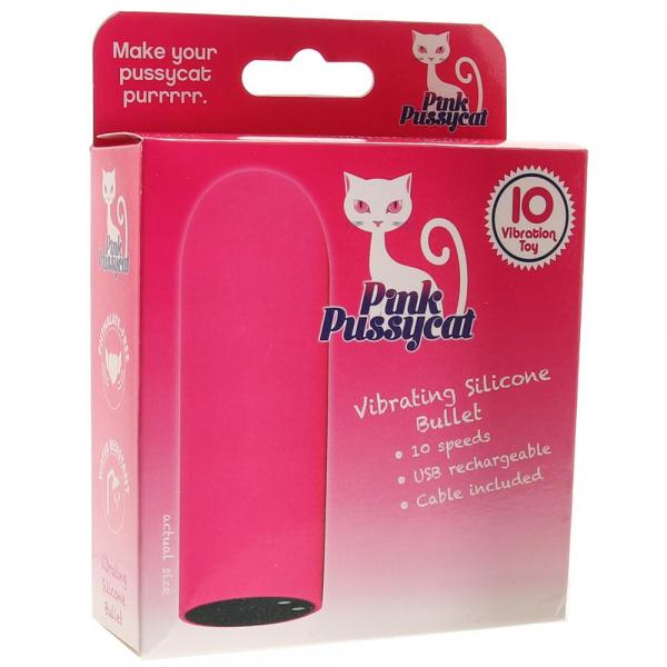 Pink Pussycat Silicone Bullet Vibrating