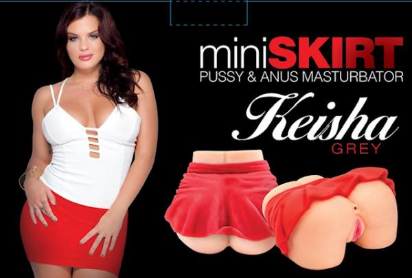 Keisha Grey Mini Skirt Pussy & Anus Masturbator - Click Image to Close