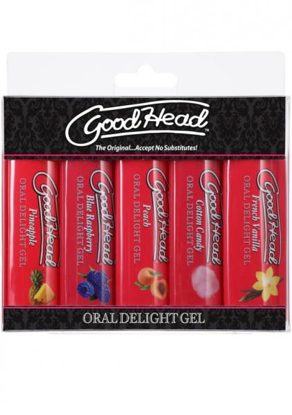 Goodhead Oral Delight Gel 5 Pk Assorted Flavors - Click Image to Close