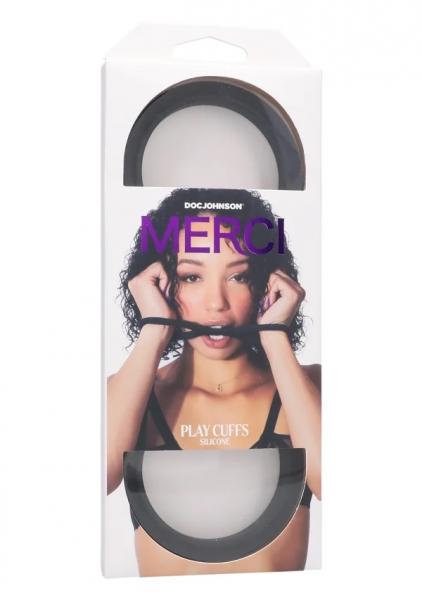 Merci Play Cuffs Black - Click Image to Close