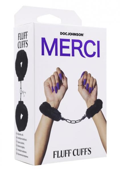 Merci Fluff Cuffs Black