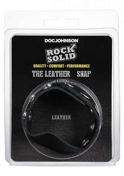 Rock Solid Leather 5 Snap Black