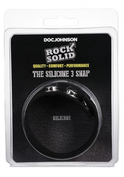 Rock Solid Silicone 3 Snap Black