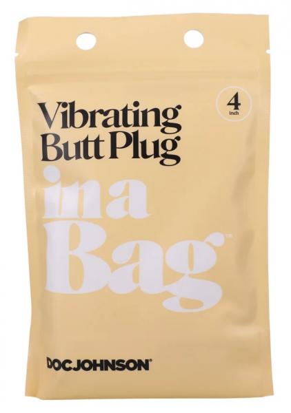 In A Bag Butt Plug 4 Black Vibrating "