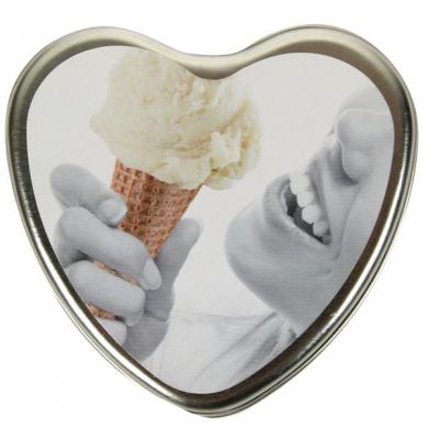 Candle 3 N 1 Heart Edible Vanilla 4.7 Oz