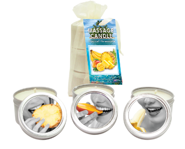 Bag Candle Tropical Trio Mango Margarita, Banana Daiquiri, Pineapple Breeze 2oz