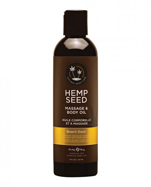 Hemp Seed Massage Oil Beach Daze 8 Oz