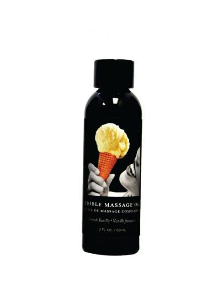 Earthly Body Edible Massage Oil Vanilla 2oz - Click Image to Close